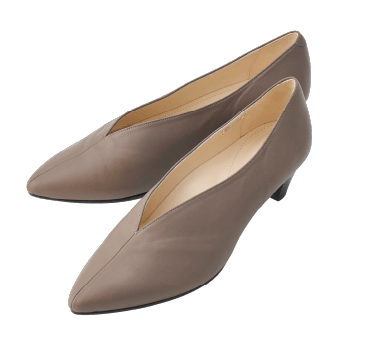 Vカット カバードパンプス